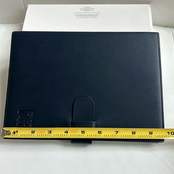 Merrill Bull Logo Navy Blue Leather Journal Book/ Notebook - Picture 5 of 6